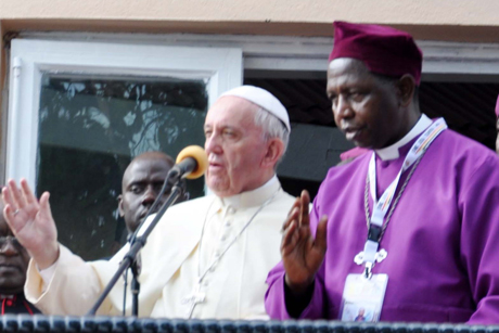 Uganda _Namugongo _Pope _Francis _Abp _Stanley _blessing _460