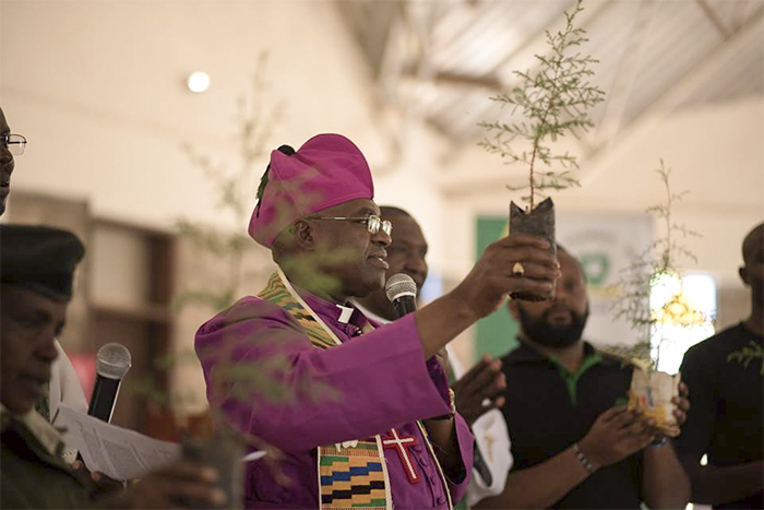 Grn Anglicans _Bp -Joseph -Mutungi -Machakos -blesses -sapling -launch -Green -Anglicans -Kenya _700x 467