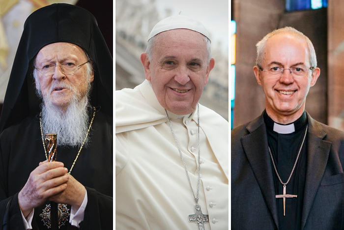 Ecumenical Patriarch Bartholomew, Pope Francis, and the Archbishop of Canterbury Justin Welby